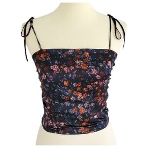 Abercrombie Fitch Y2K Cami Floral Boho Fairy Coquette Strappy Smocked Tank Top S